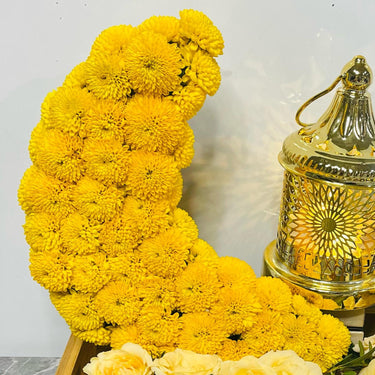 Ramadan Kareem Yellow Crescent Lantern Tray